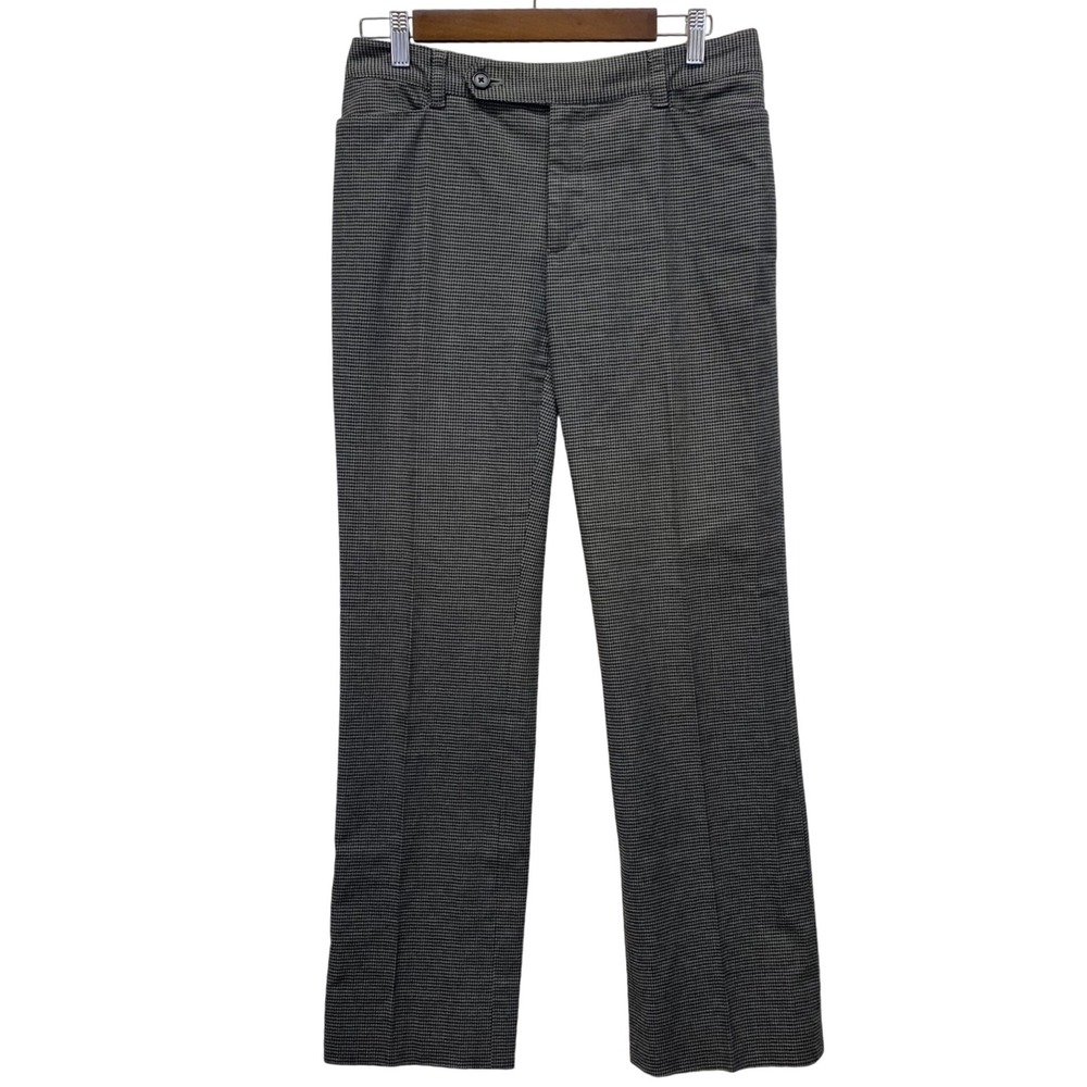 Lauren Ralph Lauren Houndstooth Dress Pants Womens 6 Black White Straight Leg‎